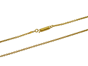 Victorian 9ct Yellow Gold Cable Link Chain Necklace Antique c1890s 18" Length