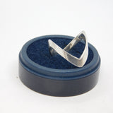 Sterling Silver ZigZag Wishbone Ring Vintage c1970 Size M 1/2