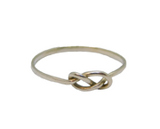 Sterling Silver Studio Style Infinity Stacking Ring Vintage c1970 Size M 1/2