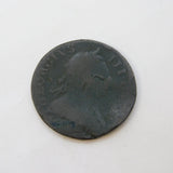 King George III Copper Halfpenny Coin Antique 1771 Worn Condition