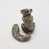 Cast Sterling Silver Squirrel with Nut Figurine Ornament Vintage 2001 London