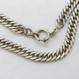 Chunky Sterling Silver Curb Link Chain Necklace Vintage 18" Length 47g