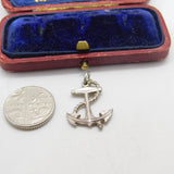 Sterling Silver Marine Anchor of Hope Charm Pendant Vintage c1970