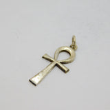 Sterling Silver Egyptian Ankh Heiroglyphic Symbol Pendant Vintage c1970s