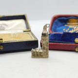 Sterling Silver Big Ben Charm Pendant Vintage c1970