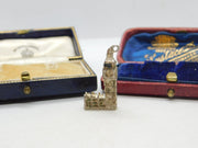 Sterling Silver Big Ben Charm Pendant Vintage c1970