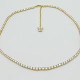 Sterling Silver Gilt Graduating Paste Set Necklace Butterfly Clasp Vintage