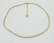 Sterling Silver Gilt Graduating Paste Set Necklace Butterfly Clasp Vintage