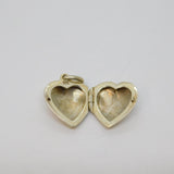 Sterling Silver Puff Heart Small Locket Keepsake Charm Pendant Vintage c1970