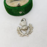 Sterling Silver Scottish Thistle Charm Pendant Vintage c1970