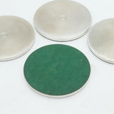 Set of Four Sterling Silver Engine Turned Drinks Coasters Vintage 1997