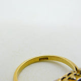 18th Century 18ct Gold, Green Paste, Ruby Mourning Ring Antique c1790