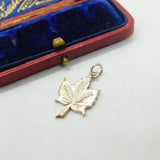 Sterling Silver Canadian Maple Leaf Charm Pendant Vintage c1970