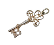 Sterling Silver 18th Birthday Key Charm Pendant Vintage c1970