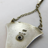 Charles Horner Art Deco Sterling Silver & Enamel Pendant Necklace Antique 1912