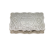 Victorian Sterling Silver Royal Perthshire Rifles Snuff Box Antique 1872