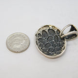 Sterling Silver Pebble Style Drop Charm Pendant Vintage c1970s