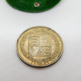 Queen Victoria .925 Silver Shilling Coin Antique 1887 Fine Condition