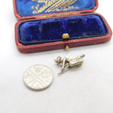 Sterling Silver With on the Broomstick Charm Pendant Vintage c1970