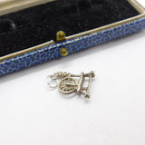 Sterling Silver Traditional Spinning Wheel Charm Pendant Vintage c1970