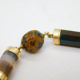 Victorian Scottish 9ct Gold & Colourful Agate Set Charm Bracelet Antique c1860s