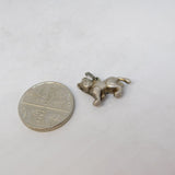 Sterling Silver Little Cat Charm Pendant Vintage c1970