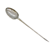 George II Sterling Silver Mote Spoon Antique c1740s London, John Kinkaid