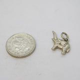 Sterling Silver Trunk Up Elephant Charm Pendant Vintage c1970s