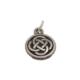 Sterling Silver Celtic Knot Round Disc Charm Pendant Vintage c1970s