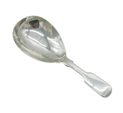 Victorian Sterling Silver Fiddle Pattern Tea Caddy Spoon Antique 1872 London