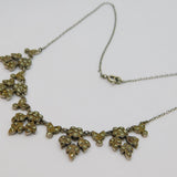 Sterling Silver Marcasite Leaf Form Art Deco Collar Necklace Antique c1930