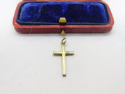 Sterling Silver Gilt Cross Crucifix Charm Pendant Vintage c1970
