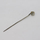 Victorian Silver & Gilt Metal Paste Set Stick Pin Antique c1880s