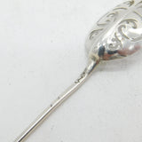 George II Sterling Silver Floral Pierced Mote Spoon Antique c1750s