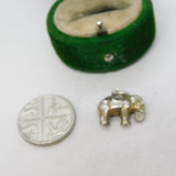 Sterling Silver Elephant Charm Pendant Vintage c1970