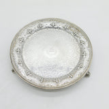 Victorian Sterling Silver Irish Dunne Family Crest Salver Dish Antique 1871
