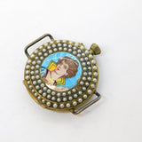 20th Century Swiss .800 Silver, Enamel & Pearl Set Ladies Watch Antique c1920s