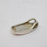 Sterling Silver Greek Synthetic Opal Set Drop Pendant Vintage c1980