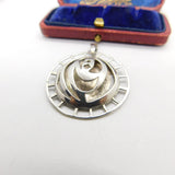 Sterling Silver Rennie Mackintosh Style Rose Flower Pendant Vintage 1996 London