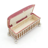 Victorian Silver Plated EPNS Jewellery Box or Pin Cushion Antique c1890