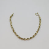 Sterling Silver Essential Rope Chain Bracelet 18.5cm Length Vintage c1970s