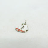 Sterling Silver & Colourful Enamel Sailing Yacht Charm Vintage c1970
