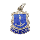 Sterling Silver Enamel Porthcawl Charm Pendant Vintage c1970s