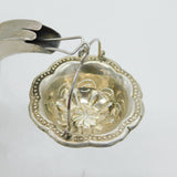 19th Century French .950 Standard Silver Teapot Floral Tea Strainer Antique