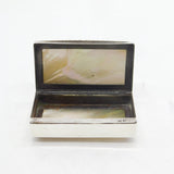 George III Sterling Silver & Mother of Pearl Snuff Box Antique 1825 Birmingham