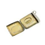 Victorian Sterling Silver Floral Hidden Image Vesta Case Antique 1874 Birmingham