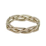 Sterling Silver Flat Braid Style Band Dress Ring Vintage c1970 Size L