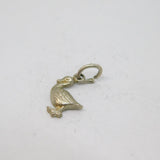 Sterling Silver Duck Charm Pendant Vintage c1970