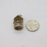 Sterling Silver Water Well With Bucket Charm Pendant Vintage c1970s