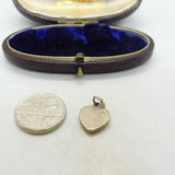 Sterling Silver and Abalone Love Heart Charm Pendant Vintage c1970